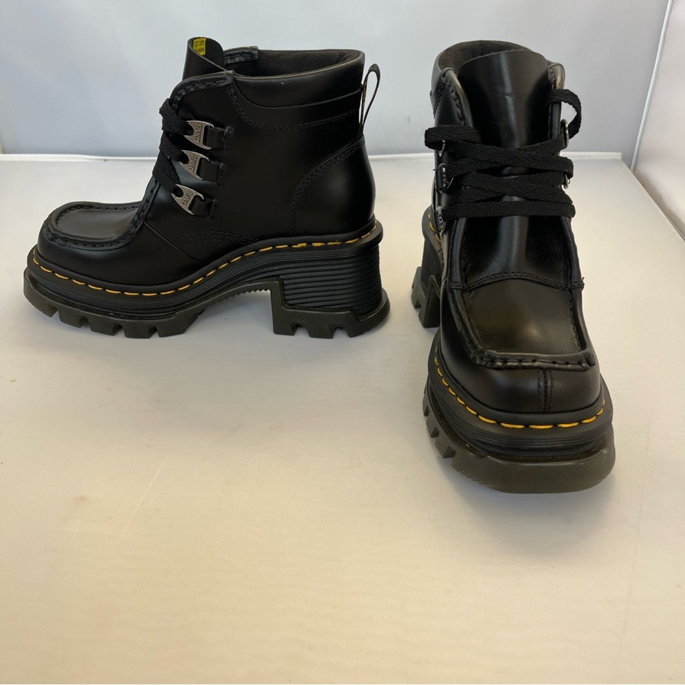 Dr Martens Air Wair Corran 3-Eye Atlas Leather Heeled Boots Size 6 - Picture 4 of 10